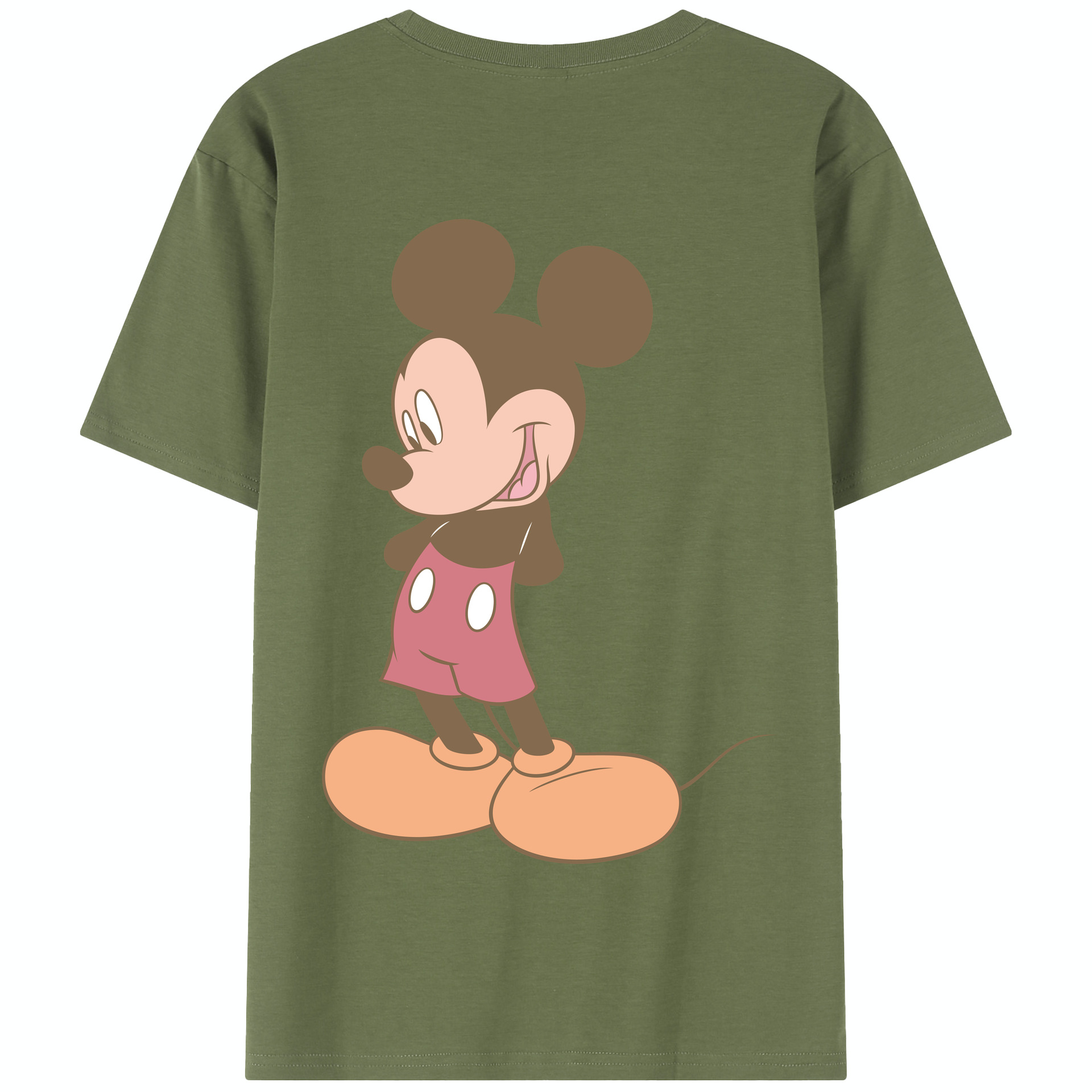 （画像用） ミッキーマウス Mickey Mouse 綿100％半袖Tシャツ（背面プリント）